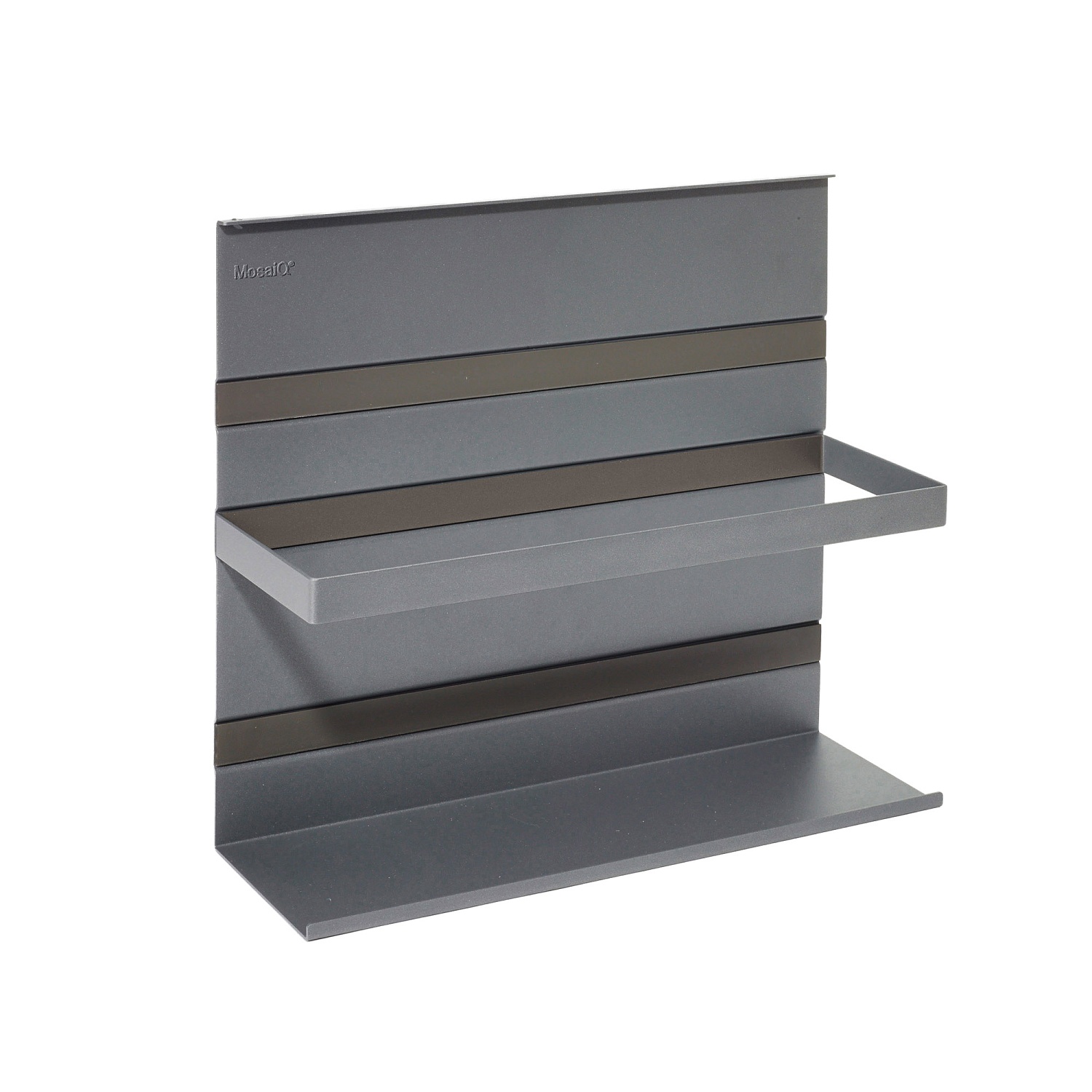 Полка с рейлингом ЛинероМозаик h.300, цвет АНТРАЦИТ Kessebohmer | официальный магазин