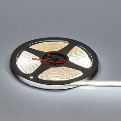 Лента светодиодная COB, 480 LED/м, 15Вт/м, 24В, CRI90, 960-1080Лм/м 5000х8 мм, IP20, 6000-6500К (холодный белый)